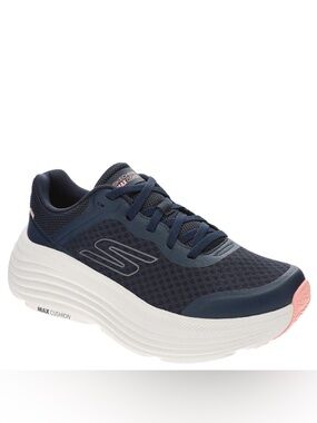 Skechers Navy and Pink Max-Cushion Walking Shoe